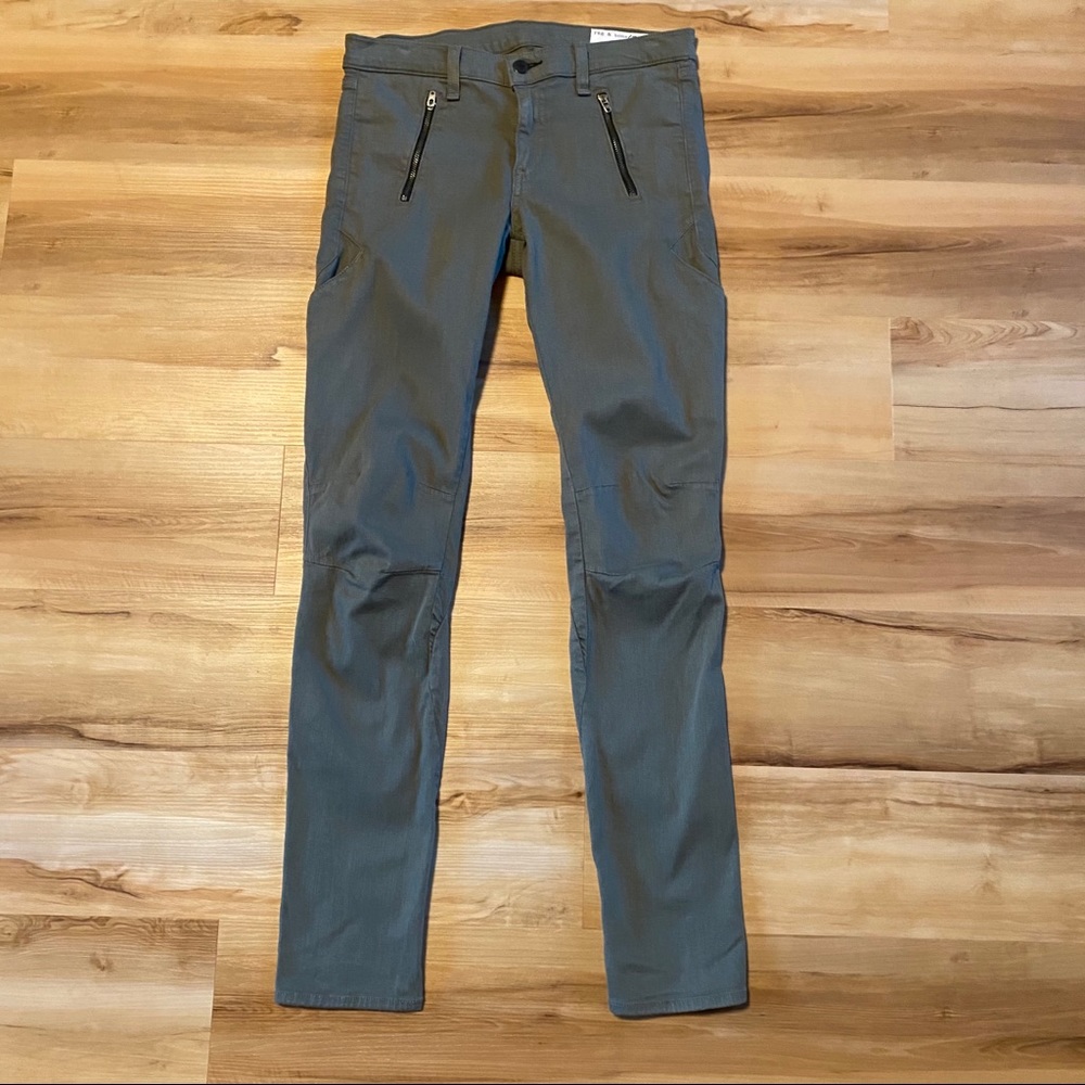Rag And Bone Army Green Denim Size 27 - image 3